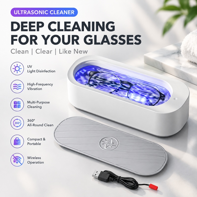 Ultrasonic Cleaner Machine Glasses Denture - Ultrasonic Cleaning Machine 45000Hz High Frequency