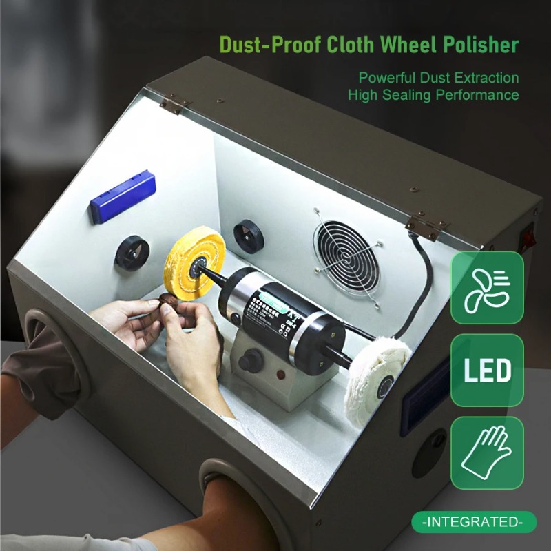 Bench Buffer Jewelry Polishing Machine - 200W Jewelry Polishing Machine Bench Buffer