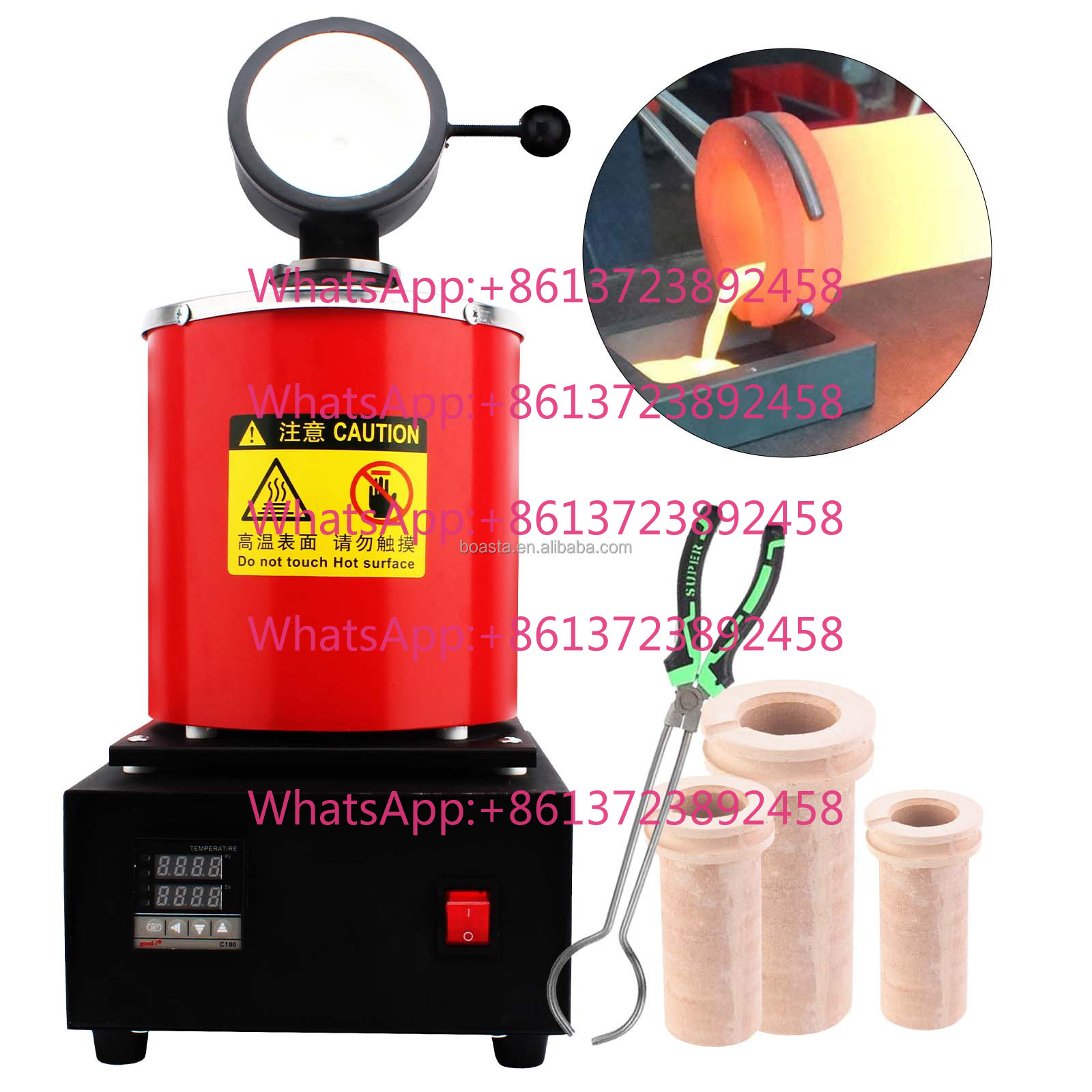 Boasta 1KG 2KG 3KG Digital Met - Gold Melting Furnace Crucible 2Kg 评论和价格