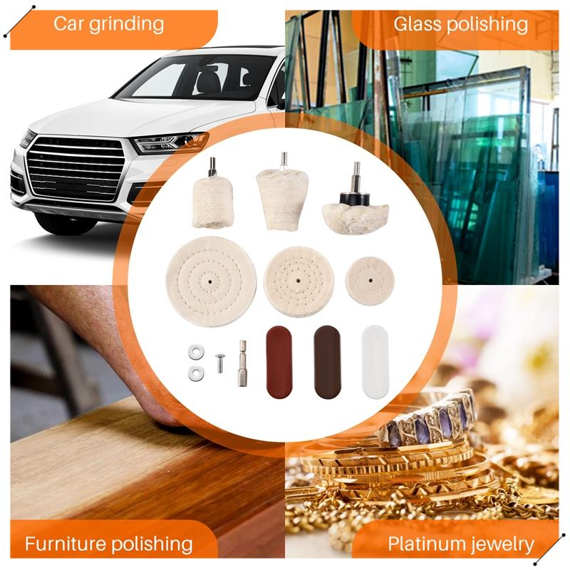 10 Pcs Buffing Pad Polishing W - Jewelry Polishing Rouge Buffing Compound 评论和价格