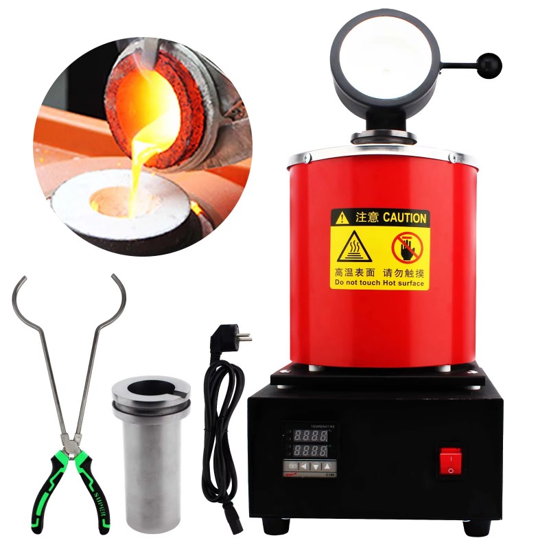 1/2/3 Kg 2000F Mini Digital Go - Gold Melting Furnace Crucible 2Kg 评论和价格
