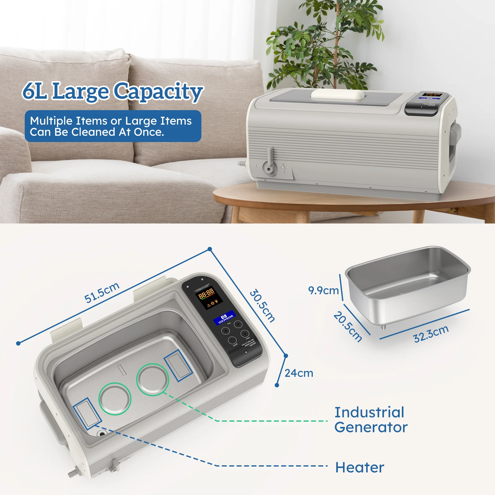 &Ultrasonic Cleaner Heating Ba - Ultrasonic Jewelry Cleaner Digital Timer 评论和价格