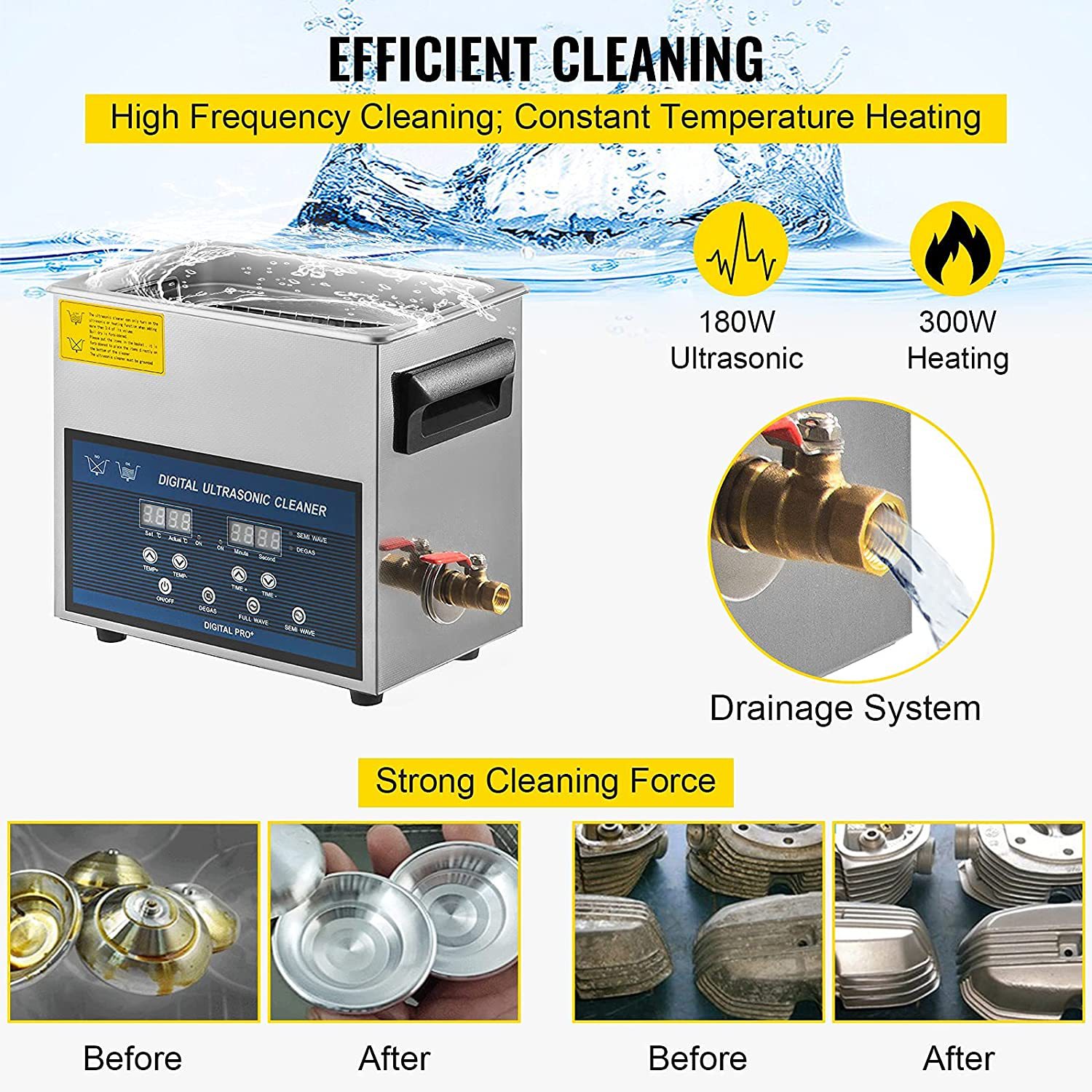 6L Professional Ultrasonic Cle - Ultrasonic Jewelry Cleaner Digital Timer 评论和价格