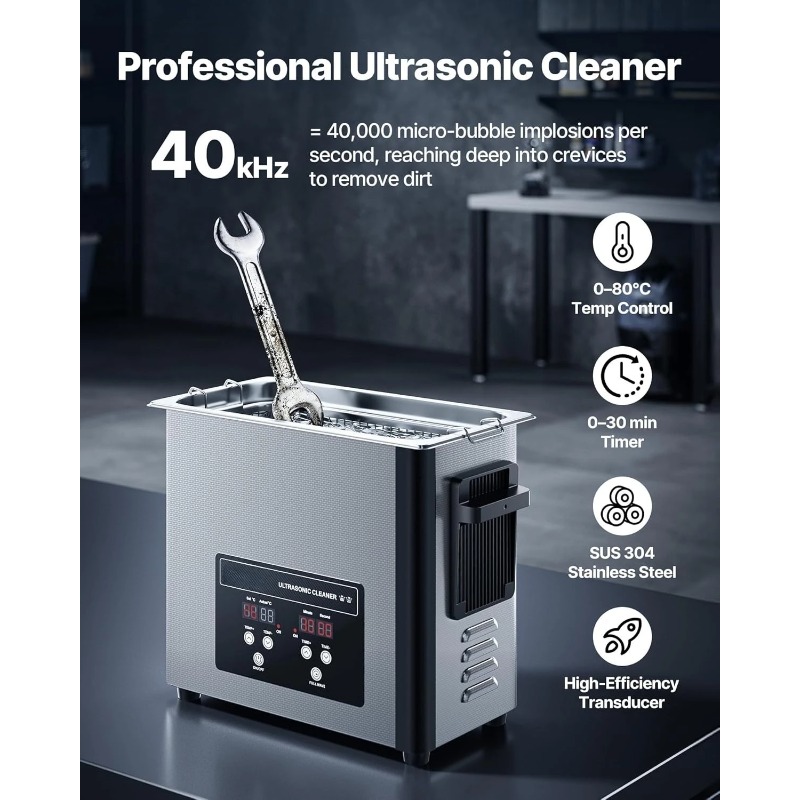 6L Ultrasonic Cleaner 120W 40k - Ultrasonic Jewelry Cleaner Digital Timer 评论和价格
