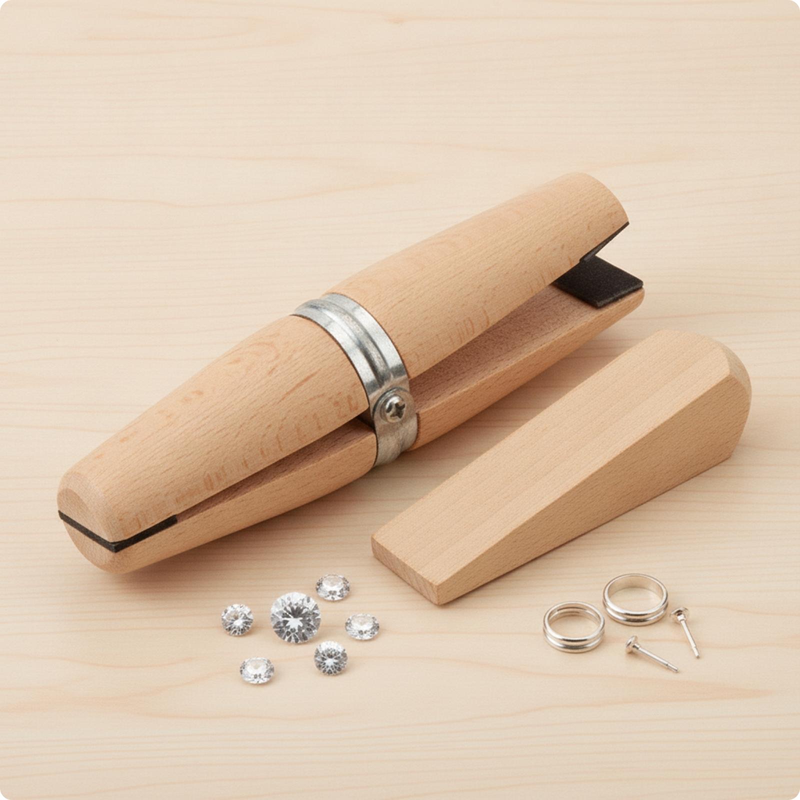 Wood Jewelry Holding Clamp Han - Ring Clamp Wood Jewelry Setting Tool 评论和价格