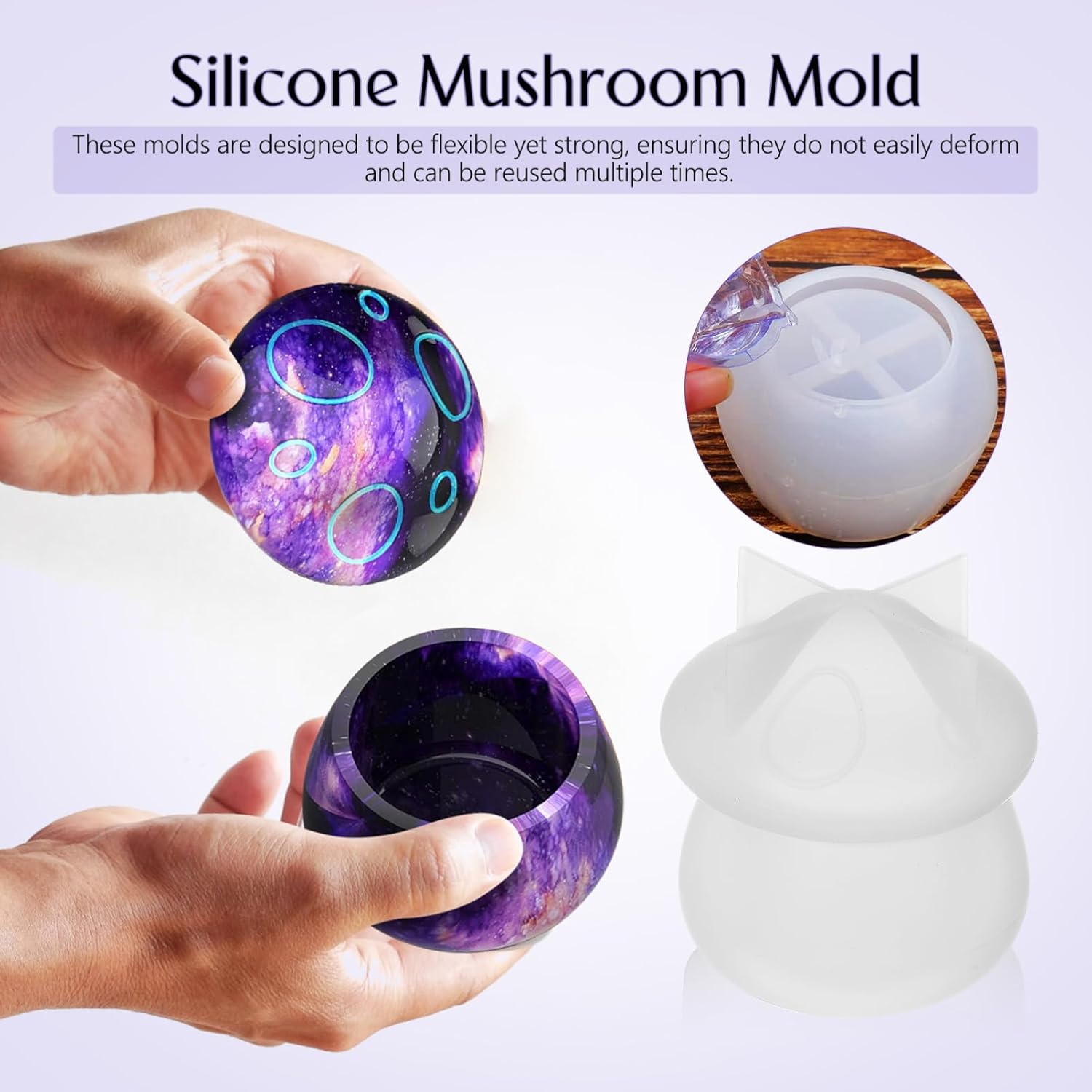 Mushroom Jar Resin Mold Silico - Casting Mold Jewelry Silicone Rubber 评论和价格