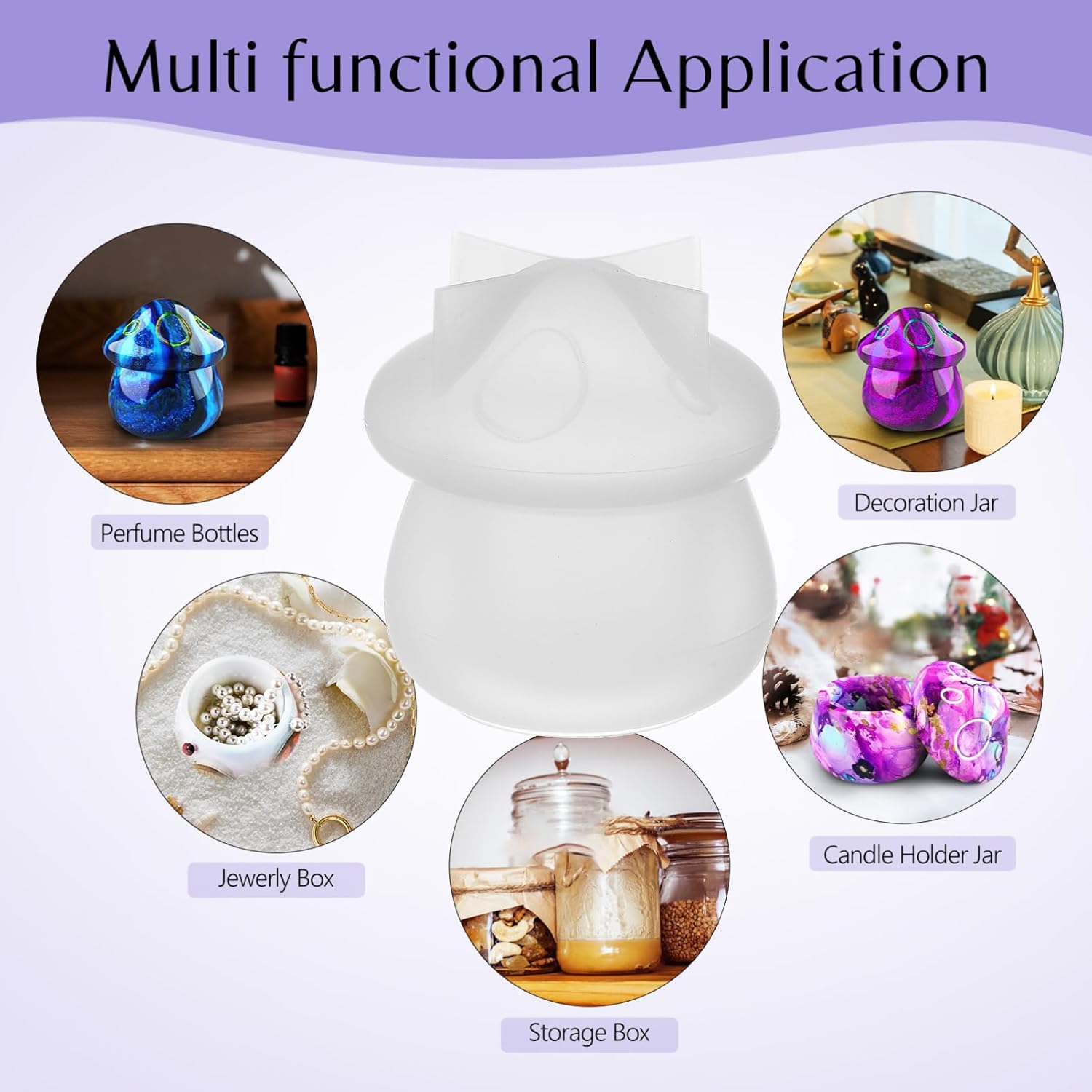 Mushroom Jar Resin Mold Silico - Casting Mold Jewelry Silicone Rubber 评论和价格