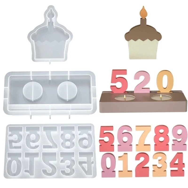Birthday Candle Numerical Mold - Casting Mold Jewelry Silicone Rubber 评论和价格