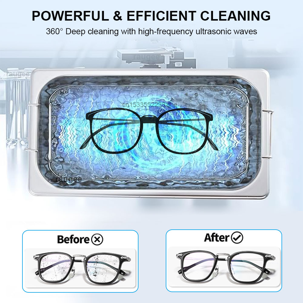 40KHZ Ultrasonic Cleaner Home  - Ultrasonic Cleaner Machine Glasses Denture 评论和价格