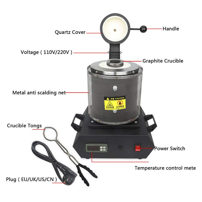 Mini Electric Gold Melting Fur - Gold Melting Furnace Crucible 2Kg 评论和价格