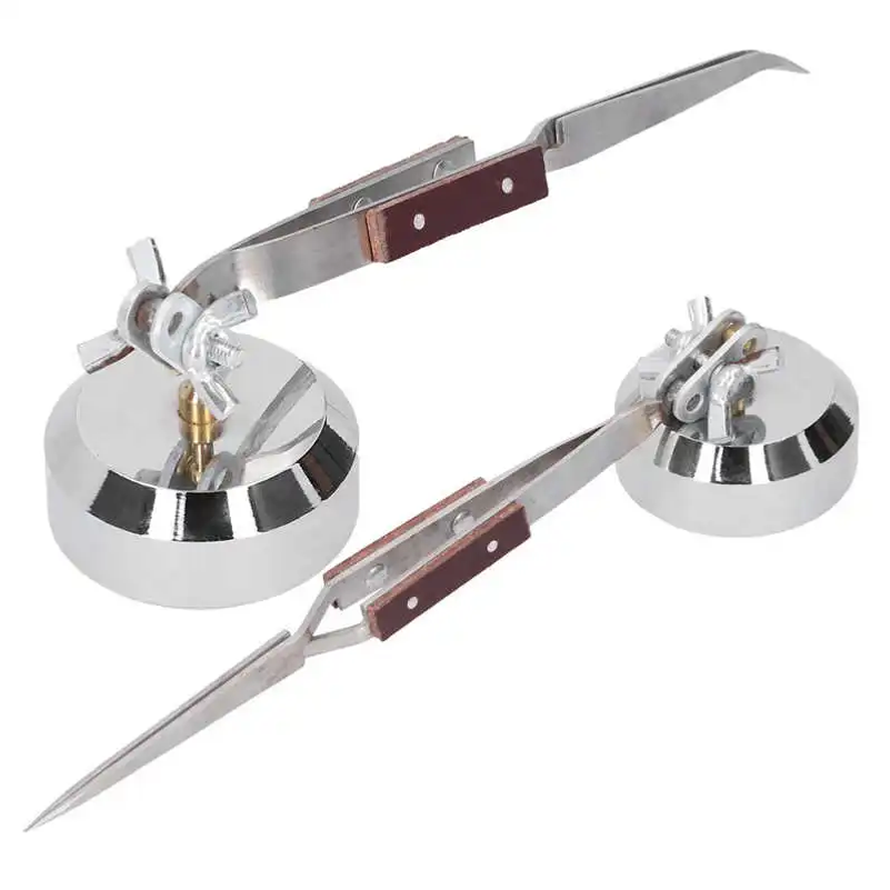 Metal Third Hand Base with Twe - Third Hand Soldering Tweezers Base 评论和价格