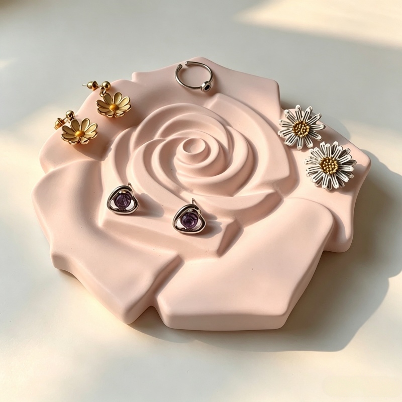 Rose Flower Jewelry Storage Tr - Casting Mold Jewelry Silicone Rubber 评论和价格